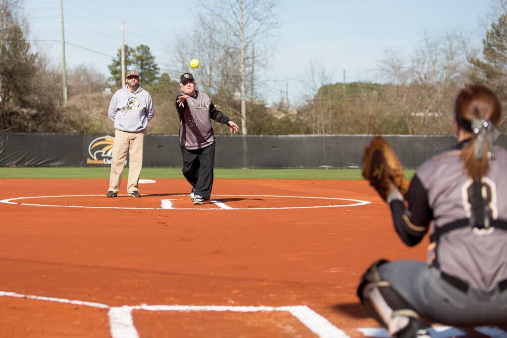 Brenau Softball pitch