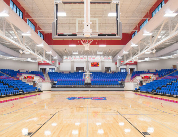 courtside view of Jefferson high school's basketball court