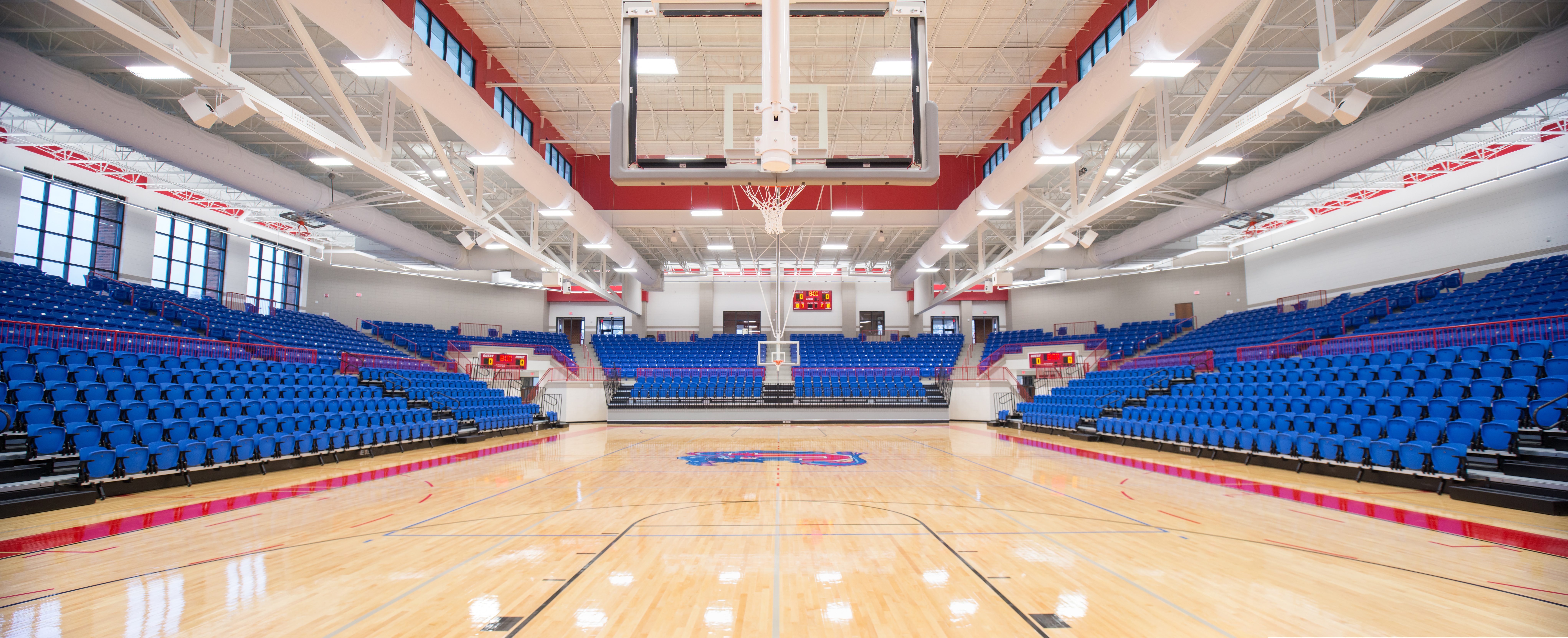 courtside view of Jefferson high school's basketball court