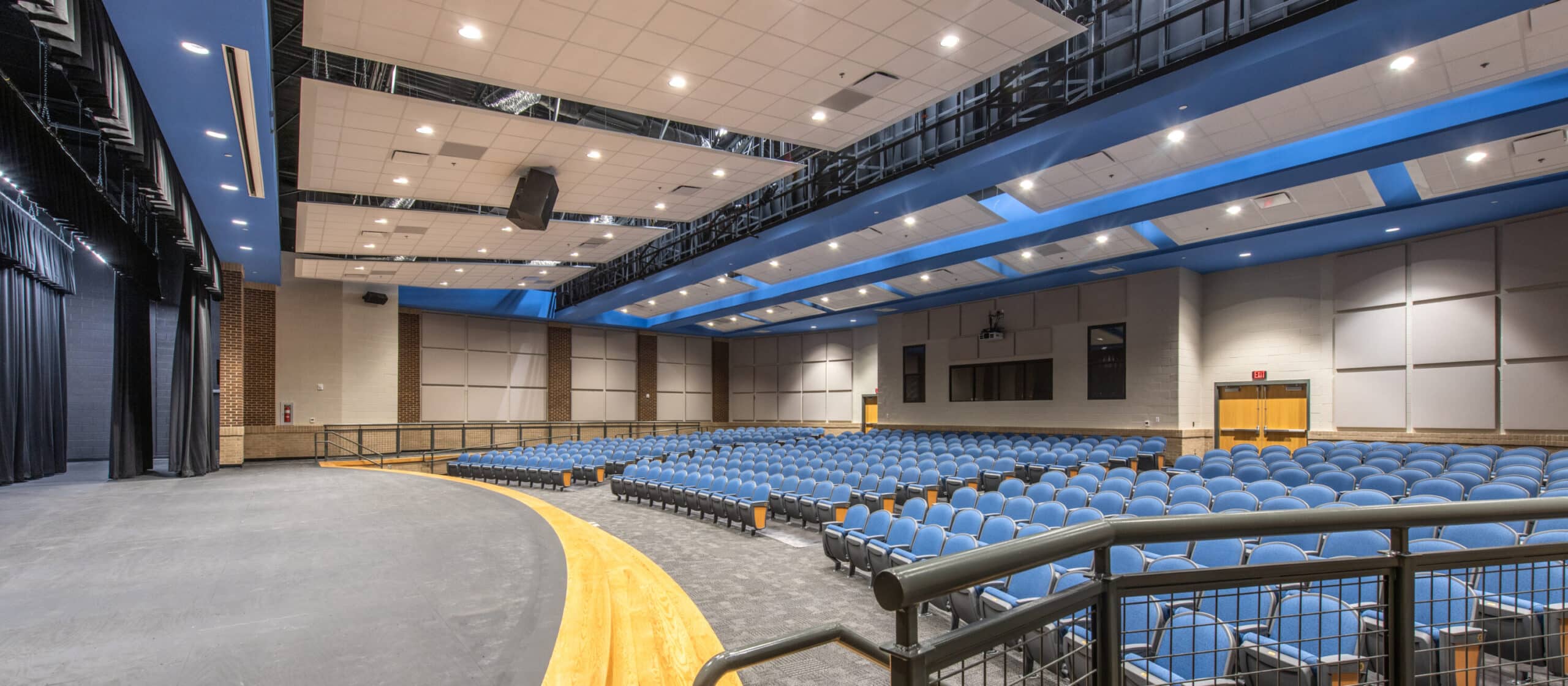 hall county schools performing arts center side angle from stage