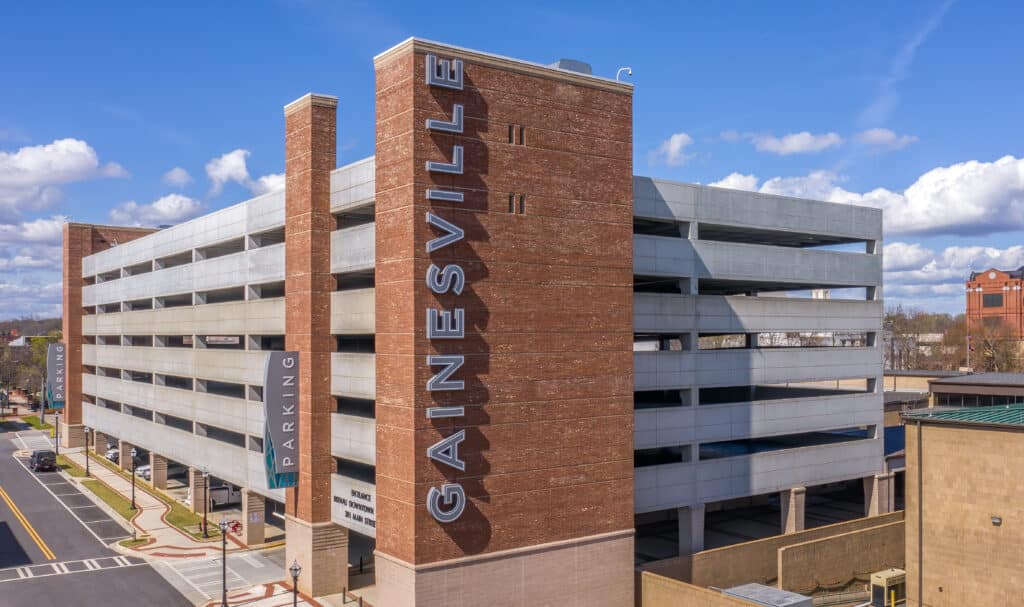 Gainesville Parking Deck aerial