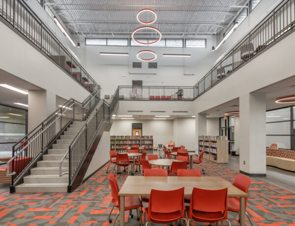 interior image of jackson county high school library