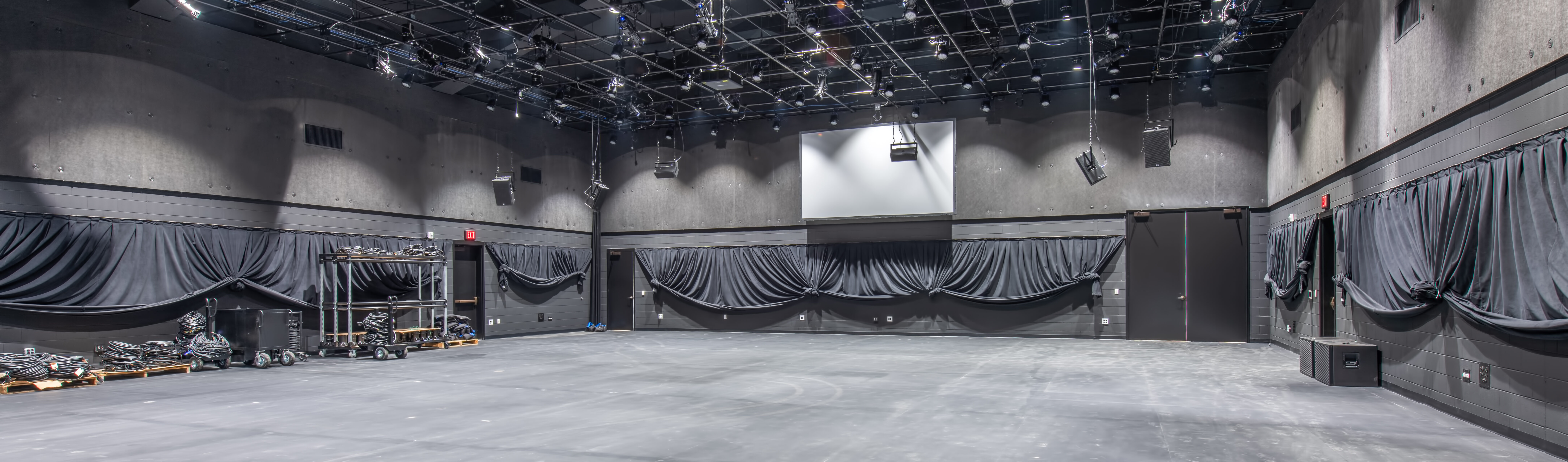 internal image of reinhardt university black box theater