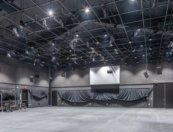 interior view of reinhardt university's black box theater