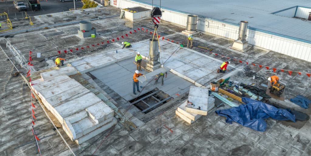 Koch Foods re-roof aerial