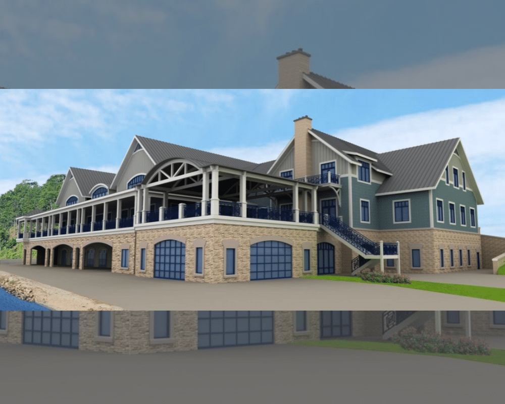 lake lanier olympic park boathouse back side rendering