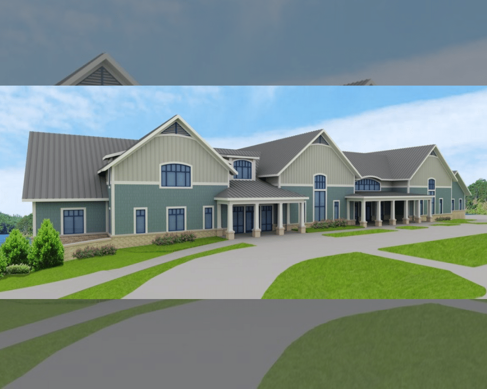 lake lanier olympic park boathouse front side rendering