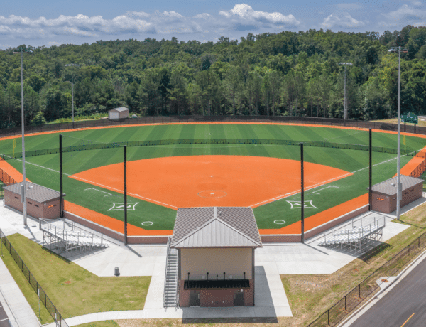 pickens county high school's baseball field overhead view