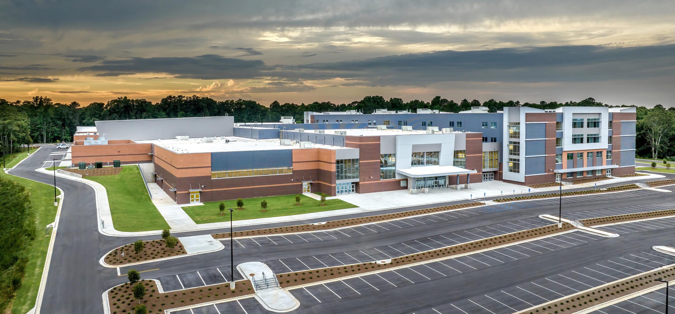 exterior aerial image of seckinger exterior high school