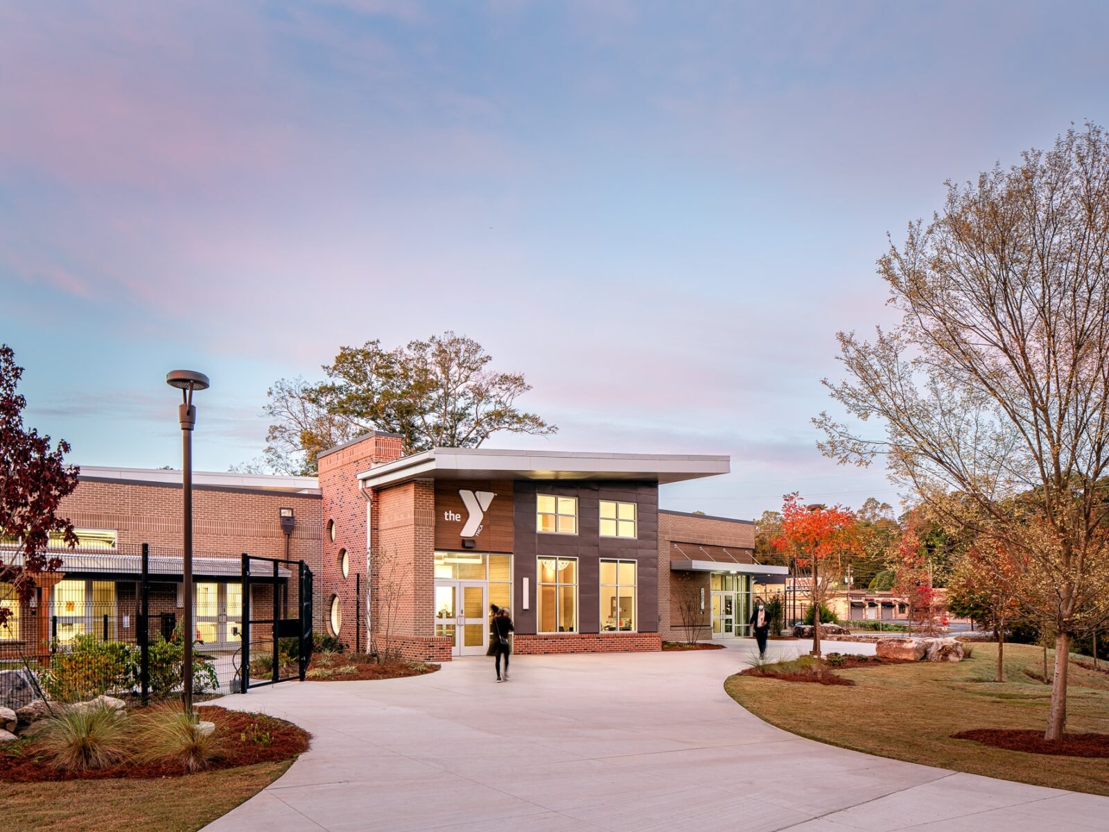 exterior of the entrance at woodson park academy and YMCA