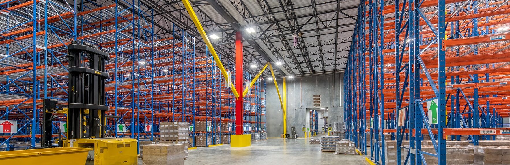 interior image of PPG paints warehouse expansion