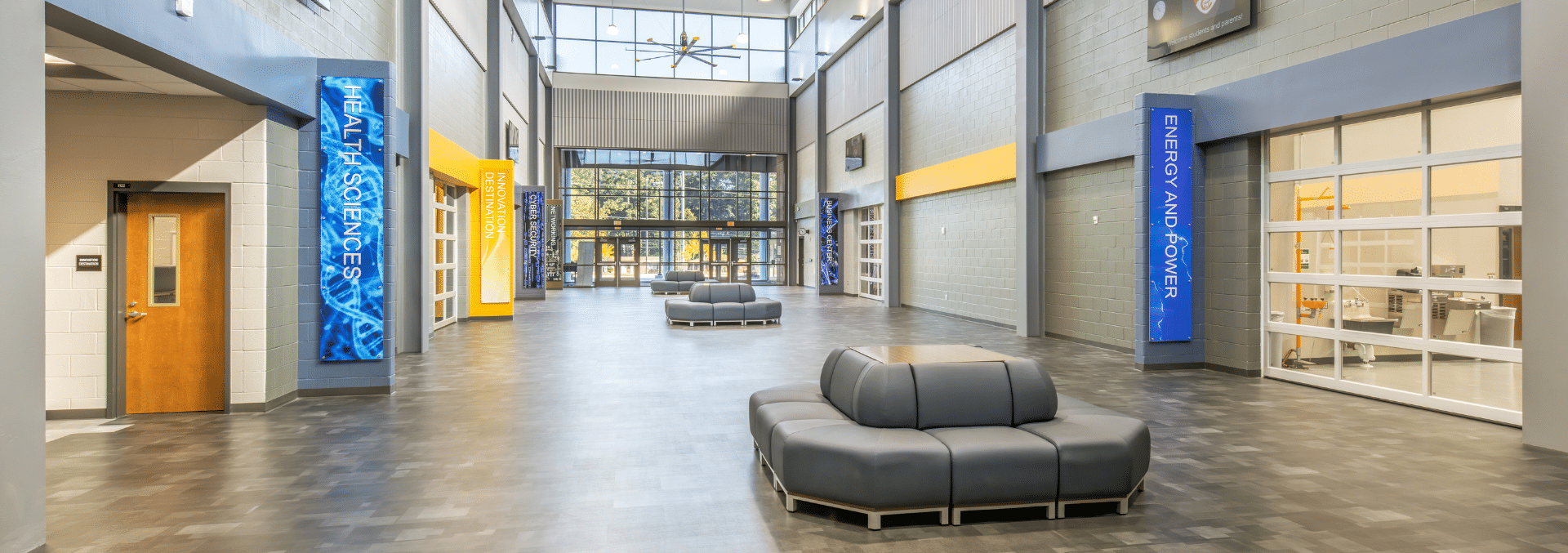 interior image of a hallway in cobb innovation & technology academy