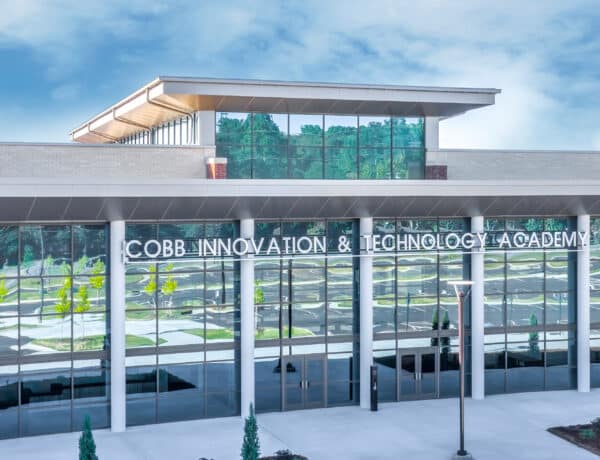 close up of the exterior of the cobb innovation & technology academy